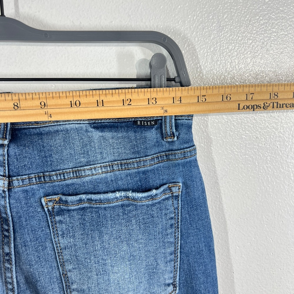 Risen Jeans Jane Mid-Rise Faux Fold Over Straight Leg Jeans‎ 11/30 RDP5314 Denim - Picture 8 of 10